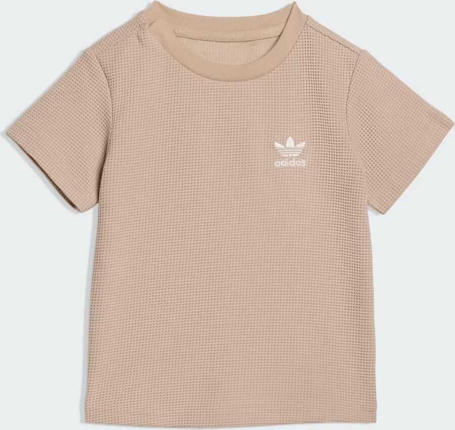 Adidas Originals Waffle T-Shirt Shorts Set Infant Beige Kind Beige - Foto 4