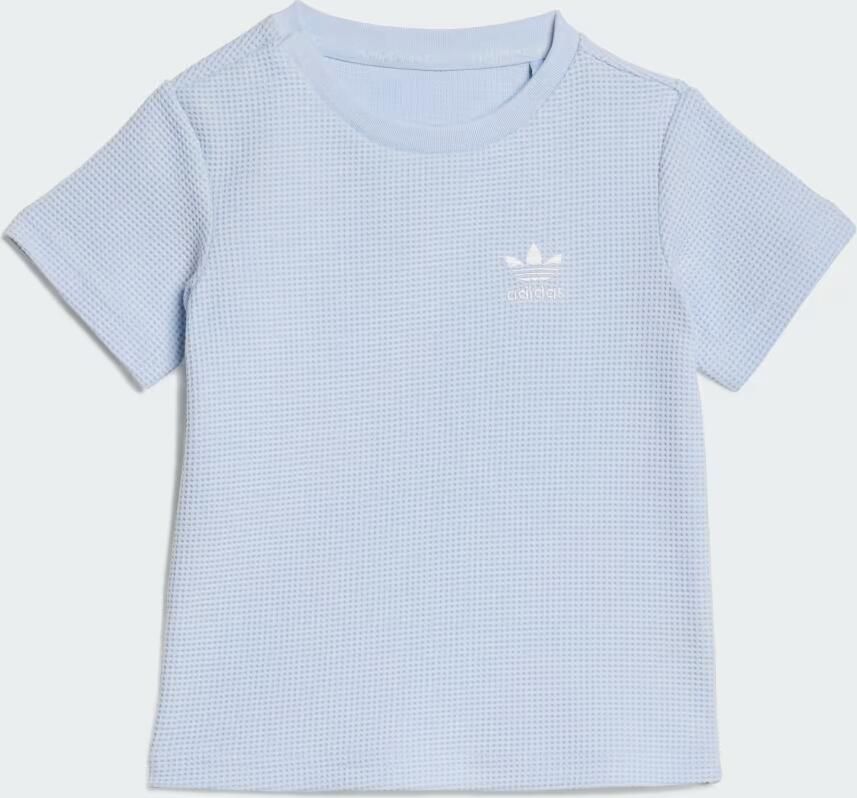 Adidas Originals Waffle T-Shirt Shorts Set Infant Blauw Kind Blauw - Foto 4