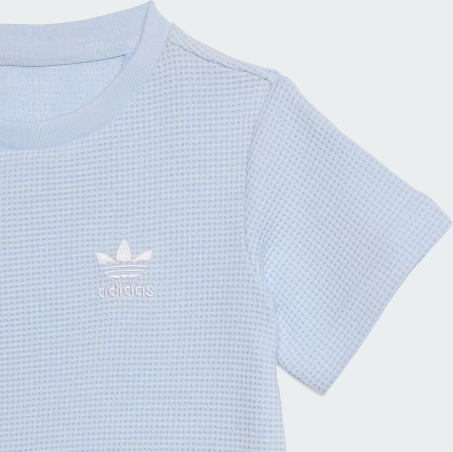 Adidas Originals Waffle T-Shirt Shorts Set Infant Blauw Kind Blauw - Foto 2