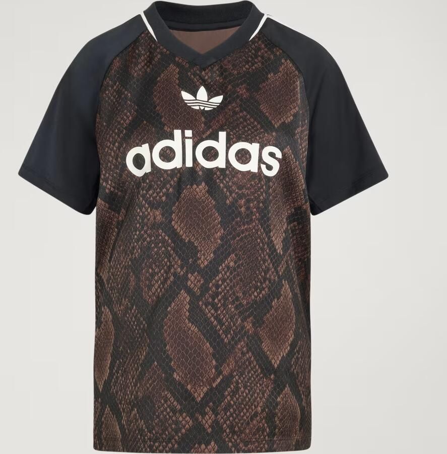 Adidas Originals Snake Satin Football T-Shirt Bruin- Dames Bruin - Foto 4