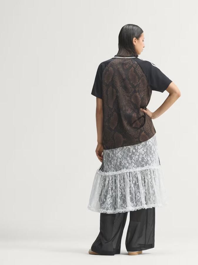 Adidas Originals Snake Satin Football T-Shirt Bruin- Dames Bruin - Foto 6