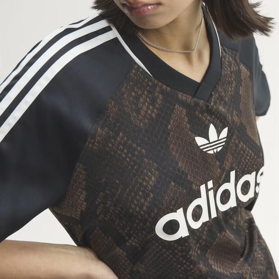 Adidas Originals Snake Satin Football T-Shirt Bruin- Dames Bruin - Foto 3
