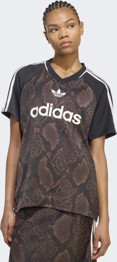 Adidas SATIJNEN SHIRT MET SLANGENPRINT