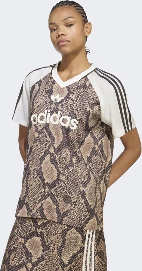 Adidas SATIJNEN SHIRT MET SLANGENPRINT