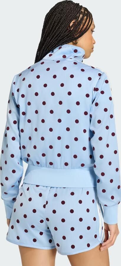 Adidas Originals SATIN POLKA DOTS TT Sportjack Blauw- Dames Blauw - Foto 7