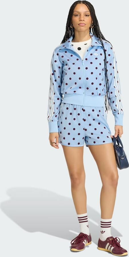 Adidas Originals SATIN POLKA DOTS TT Sportjack Blauw- Dames Blauw - Foto 6