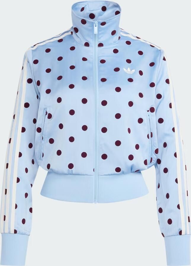 Adidas Originals SATIN POLKA DOTS TT Sportjack Blauw- Dames Blauw - Foto 5