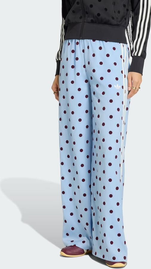 Adidas Originals Satin Polka Dots Wide Leg Broek Blauw- Dames Blauw - Foto 2