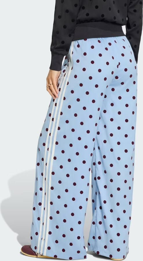 Adidas Originals Satin Polka Dots Wide Leg Broek Blauw- Dames Blauw - Foto 5
