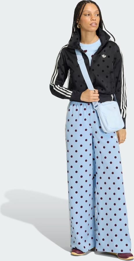 Adidas Originals Satin Polka Dots Wide Leg Broek Blauw- Dames Blauw - Foto 6
