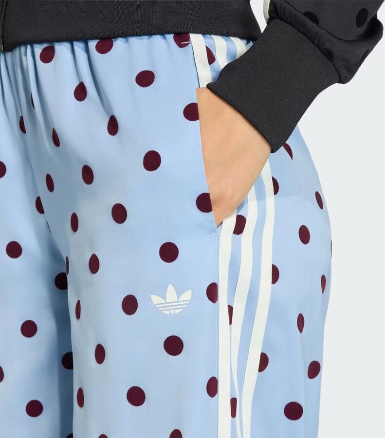 Adidas Originals Satin Polka Dots Wide Leg Broek Blauw- Dames Blauw - Foto 4