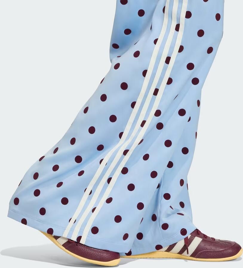Adidas Originals Satin Polka Dots Wide Leg Broek Blauw- Dames Blauw - Foto 3
