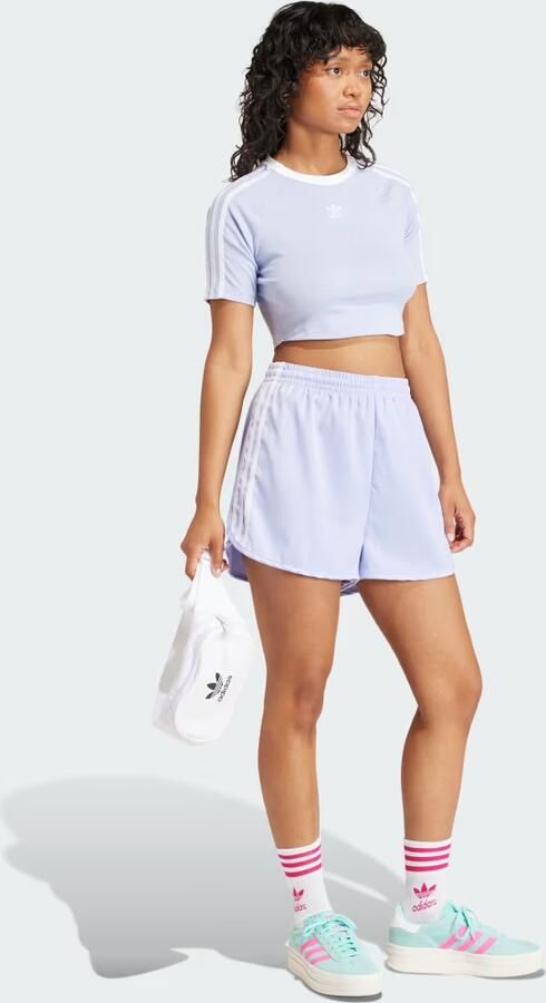 Adidas Originals 3-stripes Short Sportshorts Dames violet tone maat: XS beschikbare maaten:XS S M L - Foto 5