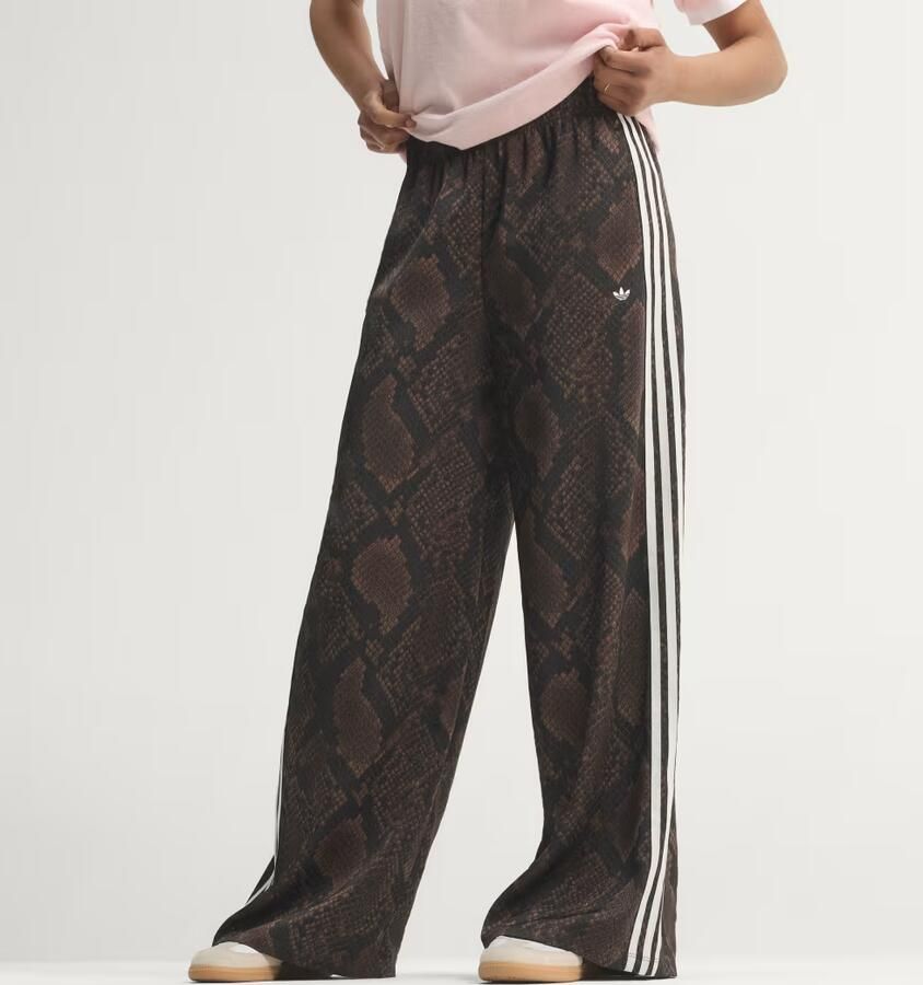Adidas Originals Satin Snake Print Firebird Track Pants Bruin- Dames Bruin