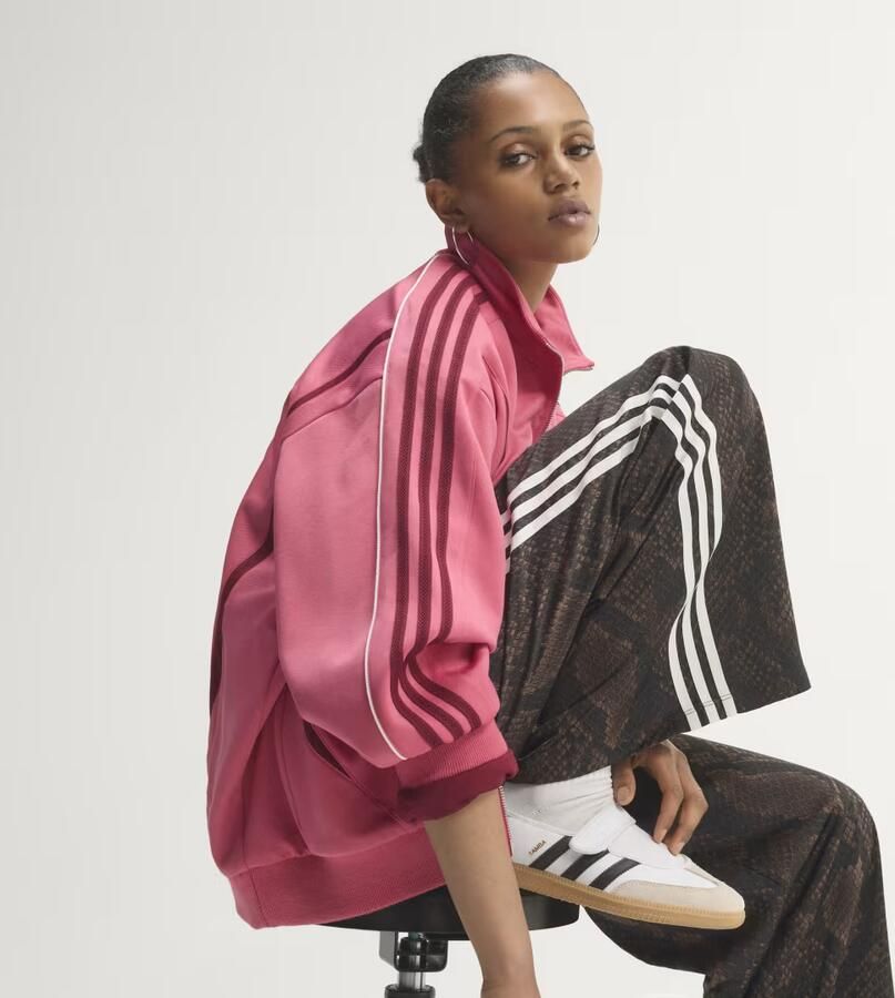 Adidas Originals Satin Snake Print Firebird Track Pants Bruin- Dames Bruin - Foto 5