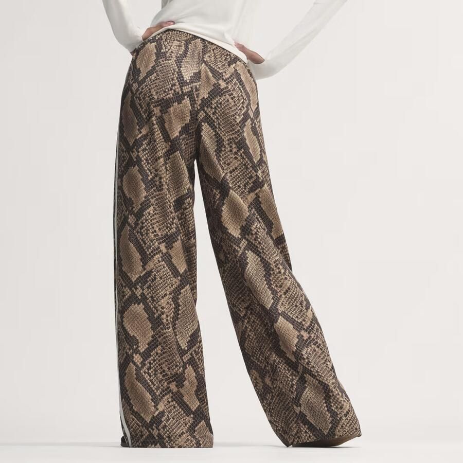 Adidas Originals Satin Snake Print Firebird Track Pants Beige- Dames Beige - Foto 2