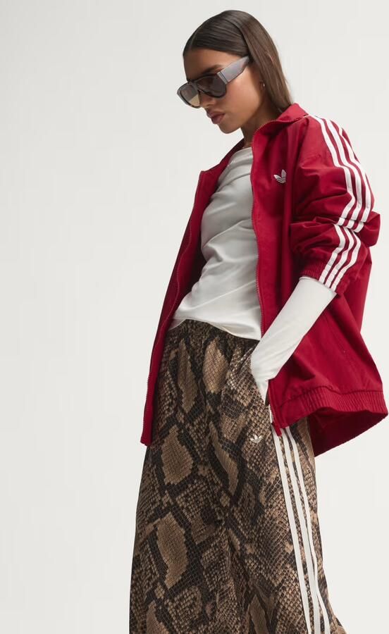 Adidas Originals Satin Snake Print Firebird Track Pants Beige- Dames Beige - Foto 7