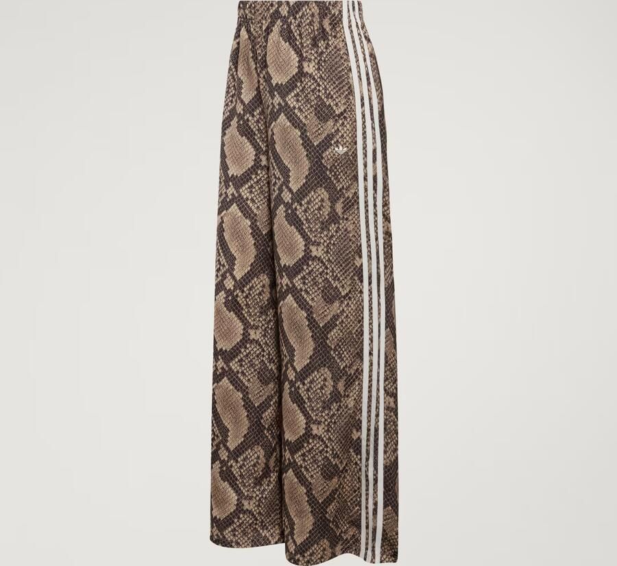 Adidas Originals Satin Snake Print Firebird Track Pants Beige- Dames Beige - Foto 3