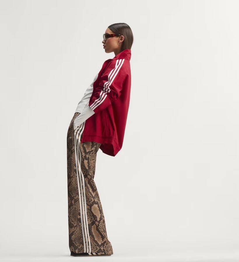 Adidas Originals Satin Snake Print Firebird Track Pants Beige- Dames Beige - Foto 4