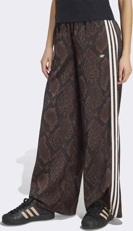 Adidas SATIN WIDE LEG TRAININGSBROEK MET SLANGENPRINT