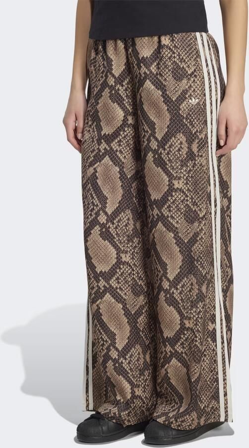 Adidas SATIN WIDE LEG TRAININGSBROEK MET SLANGENPRINT