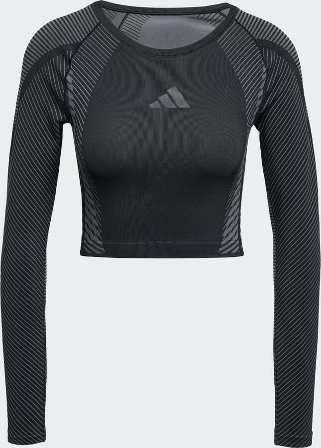 Adidas Sportswear Kort shirt met lange mouwen en labelprint - Foto 5