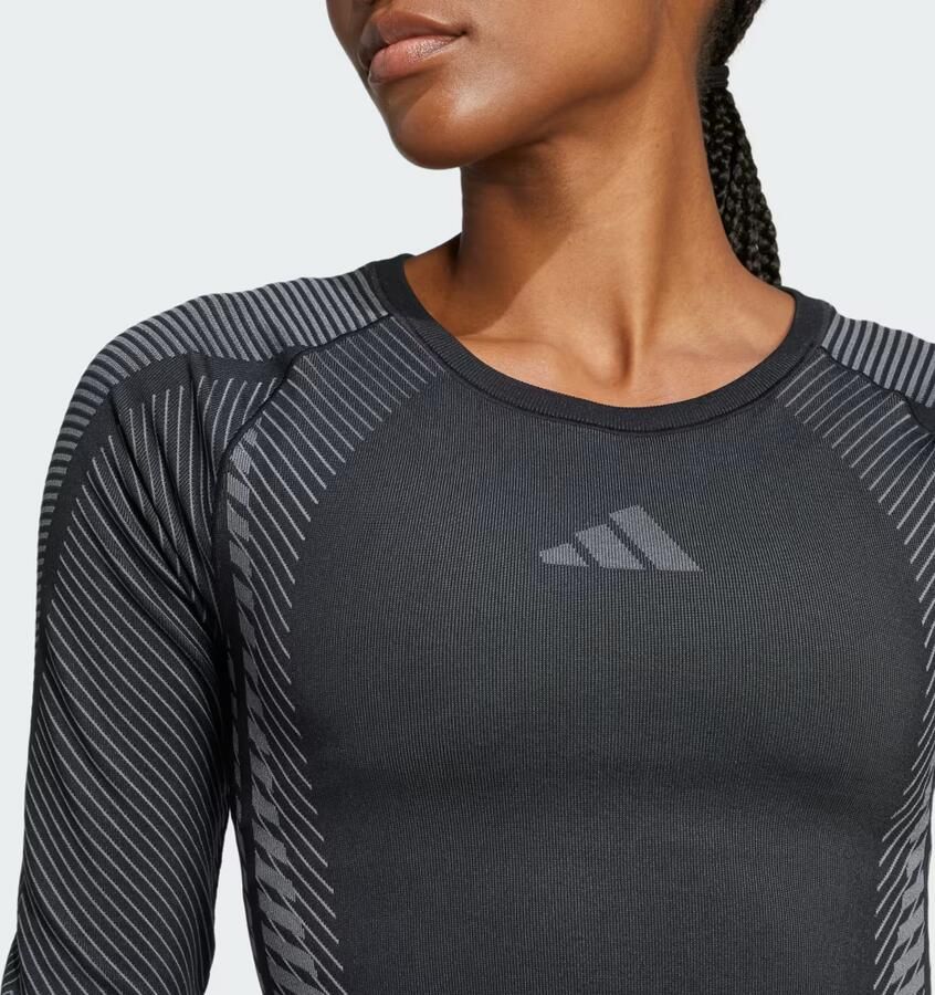 Adidas Sportswear Kort shirt met lange mouwen en labelprint - Foto 3