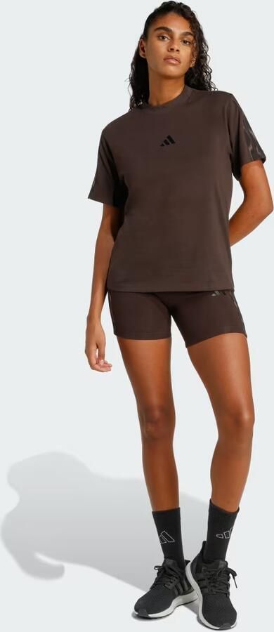 Adidas Seasonal Essentials Bikershort met 3-Stripes en Luipaardprint - Foto 6