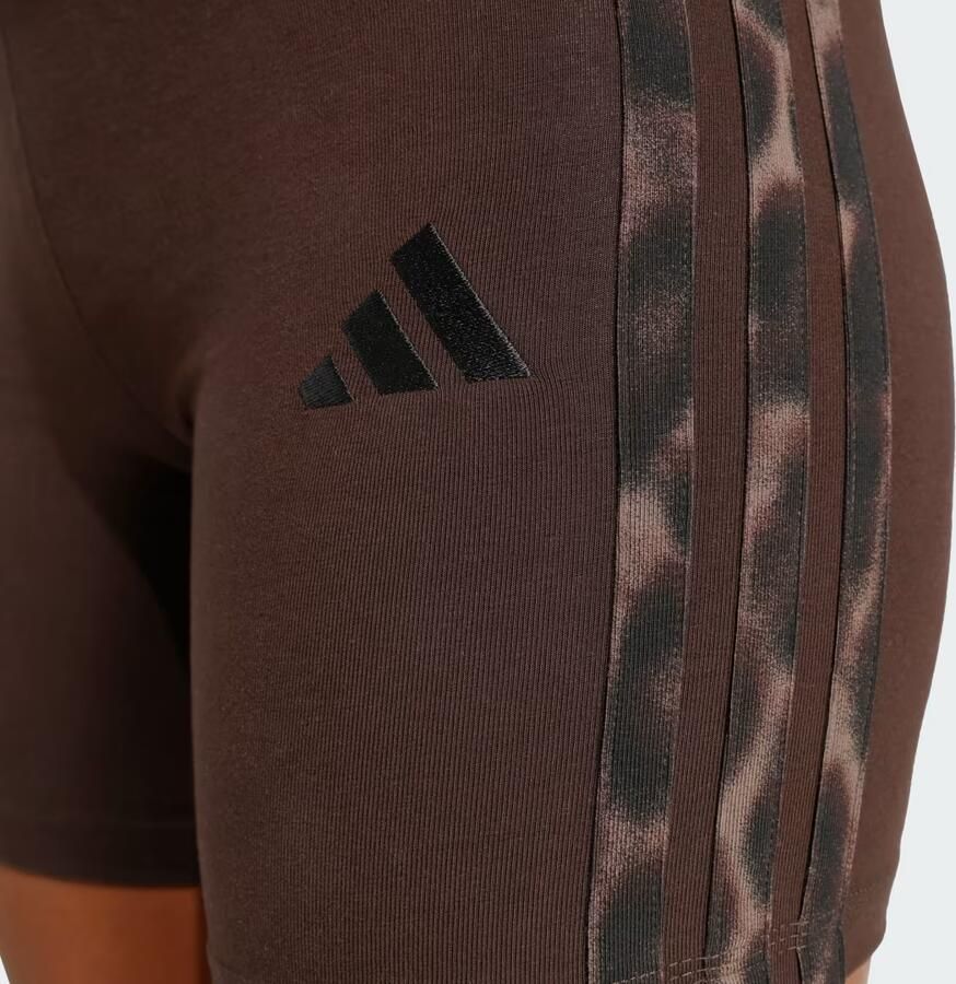 Adidas Seasonal Essentials Bikershort met 3-Stripes en Luipaardprint - Foto 2