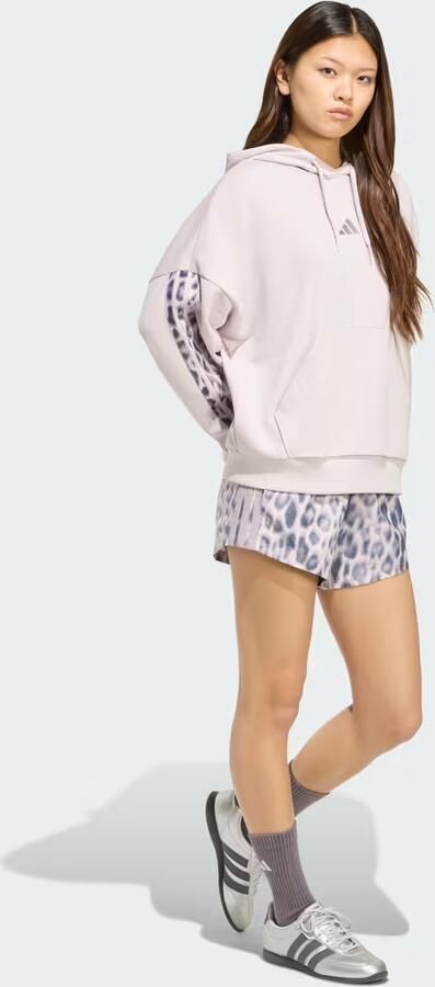Adidas Seasonal Essentials French Terry Hoodie met 3-Stripes en Luipaardprint - Foto 6