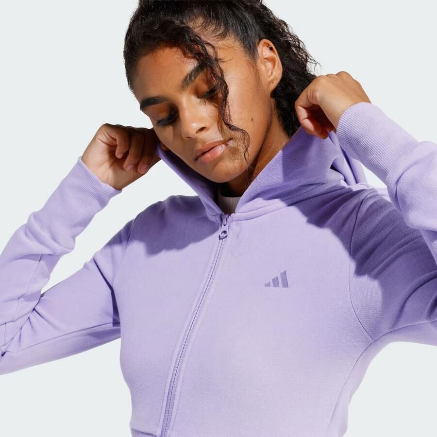 Adidas Seasonal Essentials French Terry Sportjack met Lange Ritssluiting - Foto 2