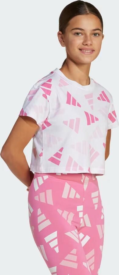Adidas Seasonal Essentials Logo Celebration Crop T-shirt Kids