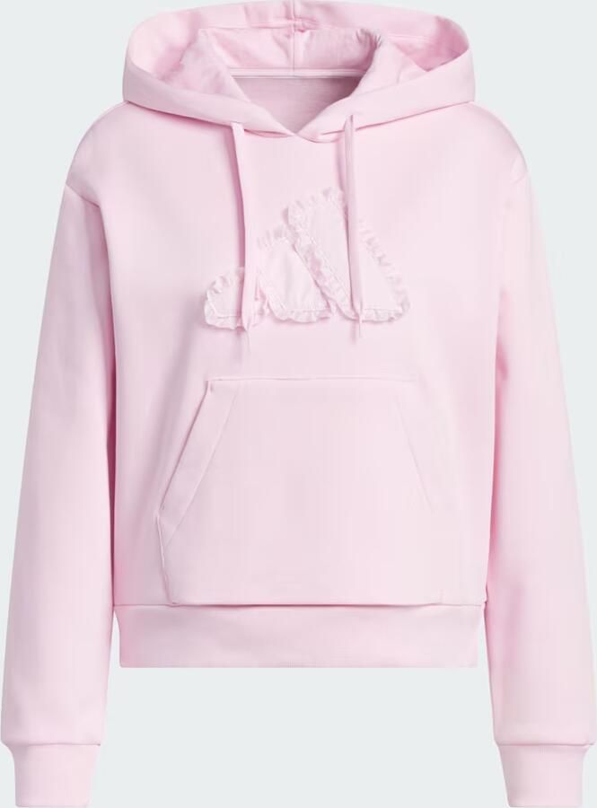 Adidas Seasonal Essentials Ruffled Big Logo Graphic Hoodie - Foto 4