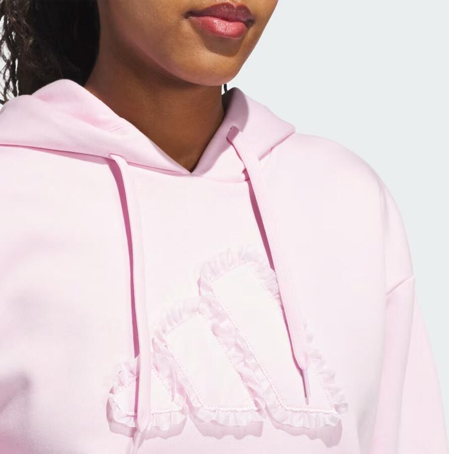 Adidas Seasonal Essentials Ruffled Big Logo Graphic Hoodie - Foto 3