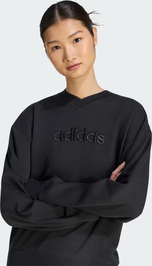 Adidas Seasonal Essentials Satin V-Neck Sweatshirt - Foto 5