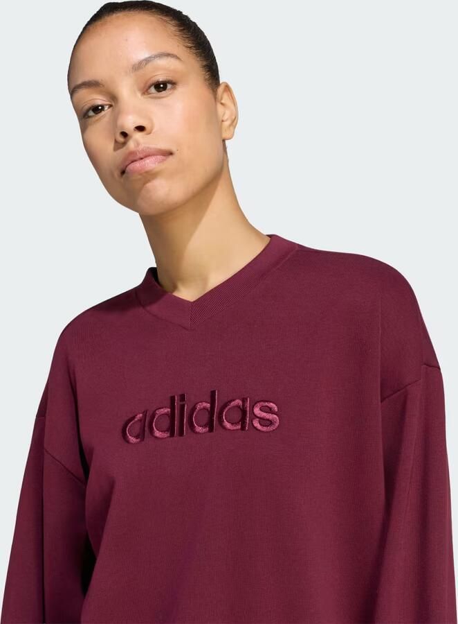 Adidas Seasonal Essentials Satin V-Neck Sweatshirt - Foto 3