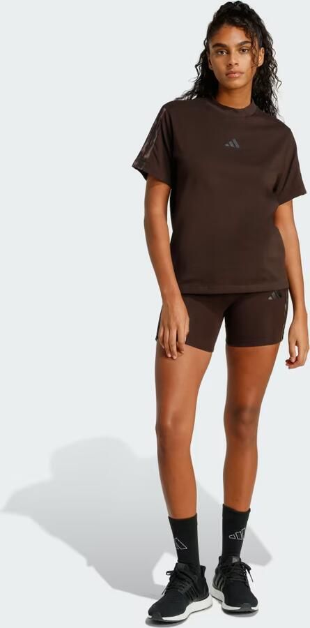 Adidas Seasonal Essentials T-shirt met 3-Stripes en Luipaardprint - Foto 5