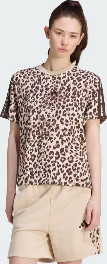 Adidas T-shirt Korte Mouw Seasonal Essentials Animal Print T-Shirt
