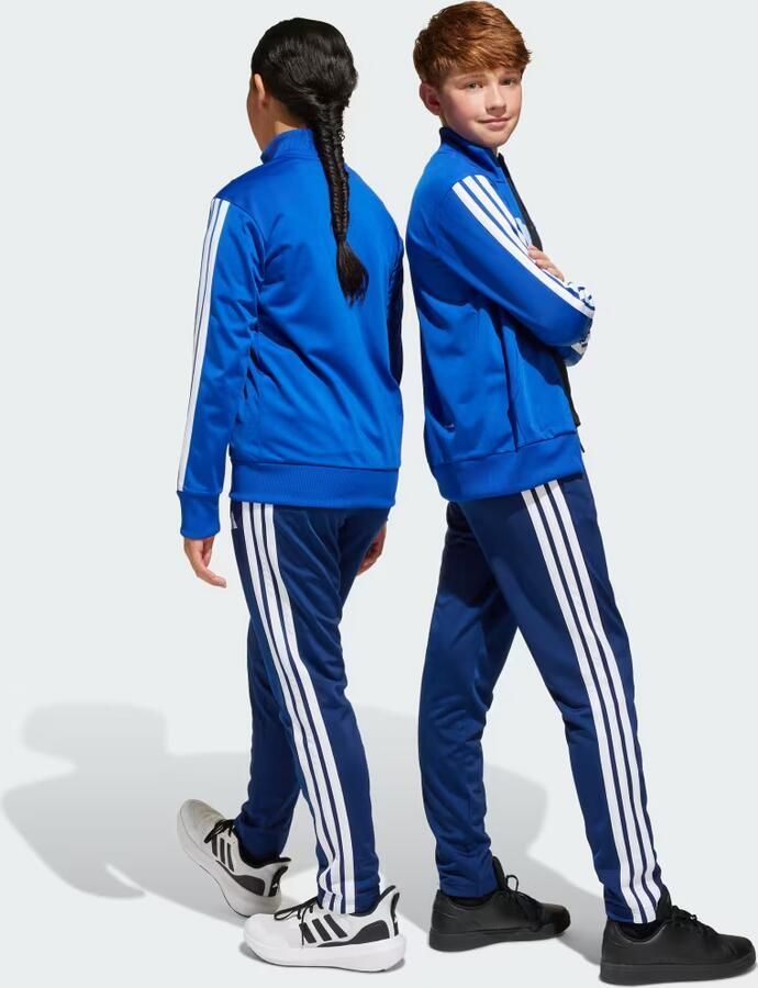 Adidas Seasonal Essentials Tiberio 3-Stripes Tricot Trainingspak Kids Blauw Kind Blauw