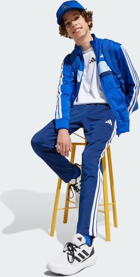 Adidas Seasonal Essentials Tiberio 3-Stripes Tricot Trainingspak Kids Blauw Kind Blauw - Foto 4