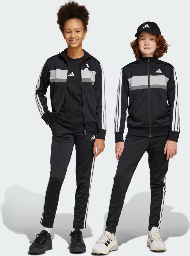Adidas Seasonal Essentials Tiberio 3-Stripes Tricot Trainingspak Kids Zwart Kind Zwart - Foto 7