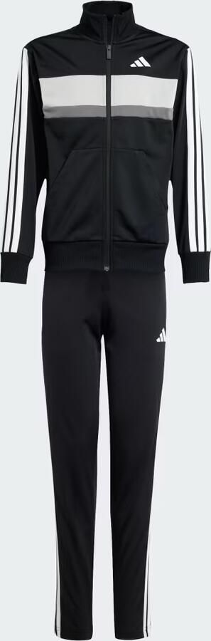 Adidas Seasonal Essentials Tiberio 3-Stripes Tricot Trainingspak Kids Zwart Kind Zwart - Foto 6