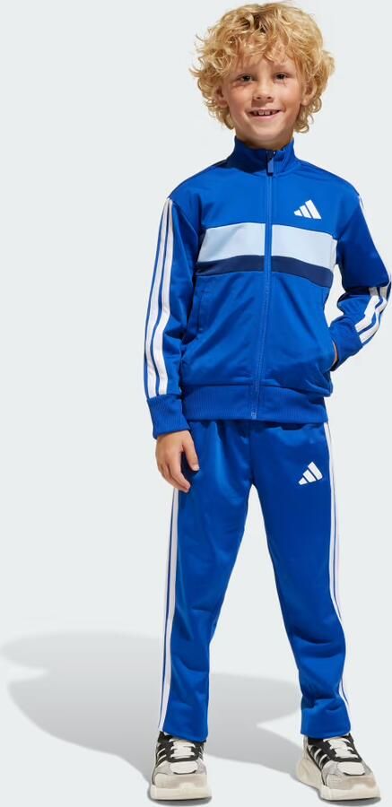 Adidas Seasonal Essentials Tiberio 3-Stripes Tricot Trainingspak Kids Blauw Kind Blauw - Foto 6