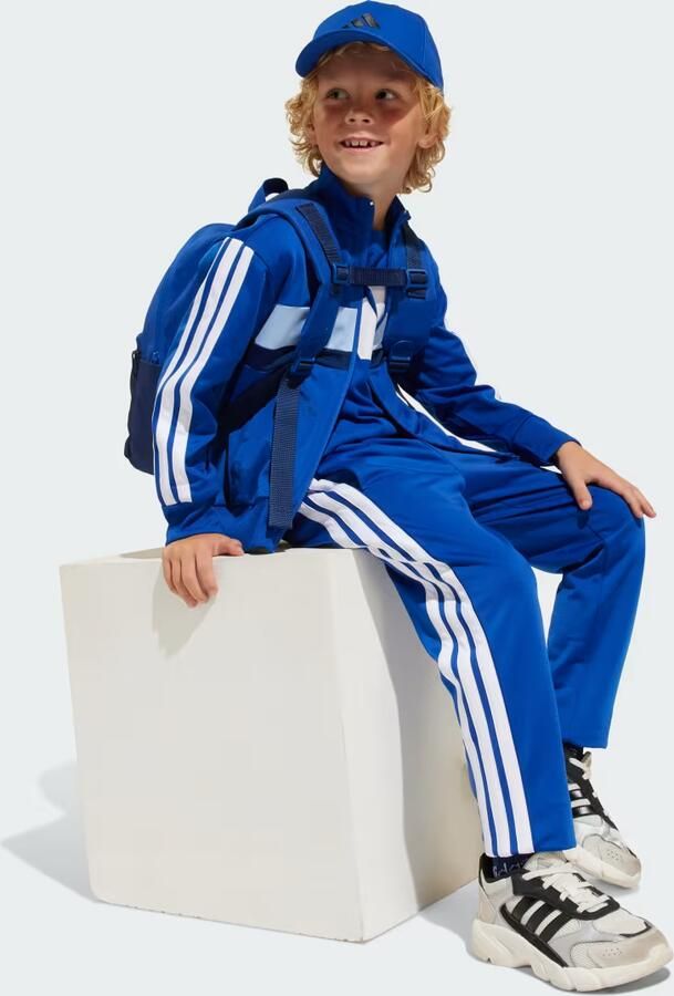 Adidas Seasonal Essentials Tiberio 3-Stripes Tricot Trainingspak Kids Blauw Kind Blauw - Foto 3