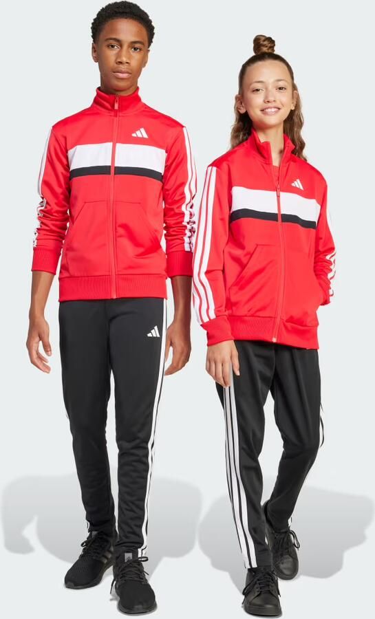 Adidas Seasonal Essentials Tiberio 3-Stripes Tricot Trainingspak Kids Rood Kind Rood - Foto 6