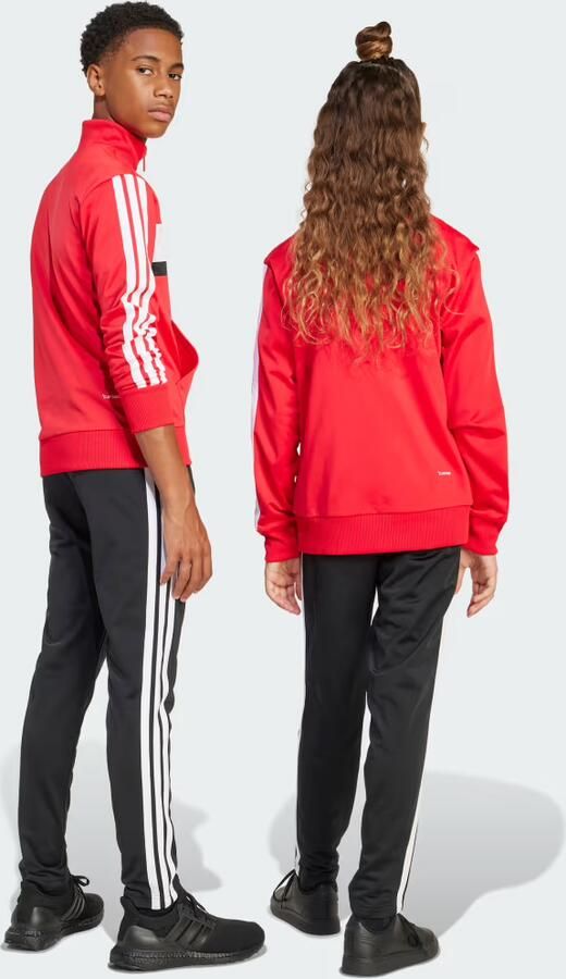 Adidas Seasonal Essentials Tiberio 3-Stripes Tricot Trainingspak Kids Rood Kind Rood