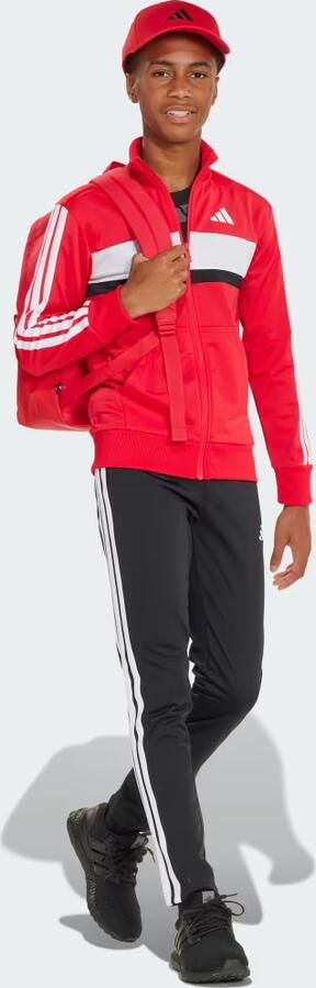 Adidas Seasonal Essentials Tiberio 3-Stripes Tricot Trainingspak Kids Rood Kind Rood - Foto 4
