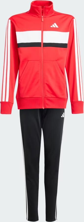 Adidas Seasonal Essentials Tiberio 3-Stripes Tricot Trainingspak Kids Rood Kind Rood - Foto 3