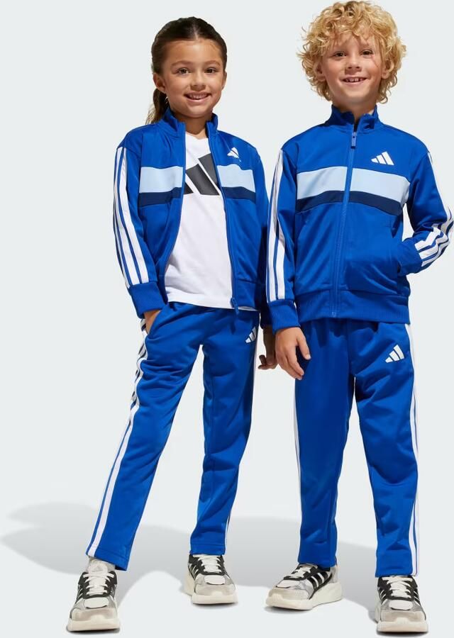 Adidas Seasonal Essentials Tiberio 3-Stripes Tricot Trainingspak Kids Blauw Kind Blauw - Foto 2