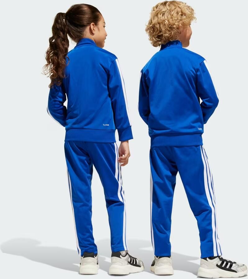Adidas Seasonal Essentials Tiberio 3-Stripes Tricot Trainingspak Kids Blauw Kind Blauw